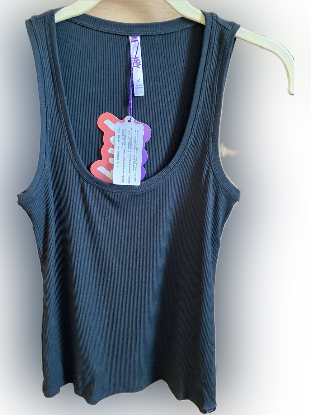 YITTY Black Ribbed Tank Top